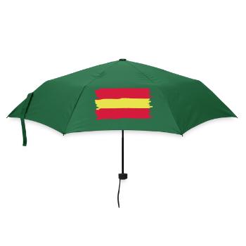 Fahne Spanien - Regenschirm (klein) - Flaschengrün - Vorne