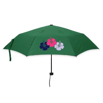 blume hibiskus - Regenschirm (klein) - Flaschengrün - Vorne