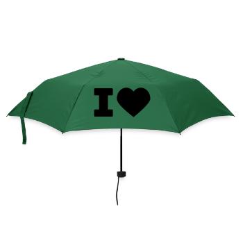 i love - Regenschirm (klein) - Flaschengrün - Vorne