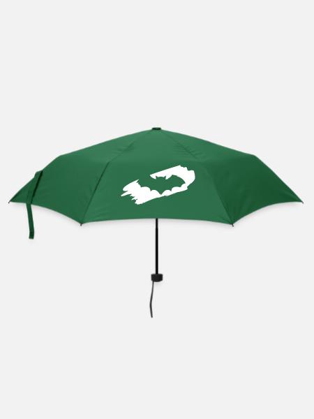 Fledermaus Halloween Geschenk - Regenschirm (klein) - Flaschengrün