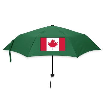 Kanada Flagge - Regenschirm (klein) - Flaschengrün - Vorne
