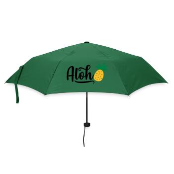 Aloha Ananas - Regenschirm (klein) - Flaschengrün - Vorne