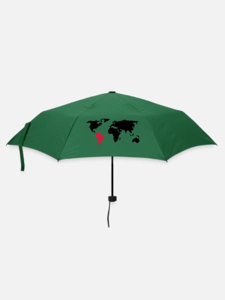 Reiseziel: Südamerika - Regenschirm (klein) - Flaschengrün