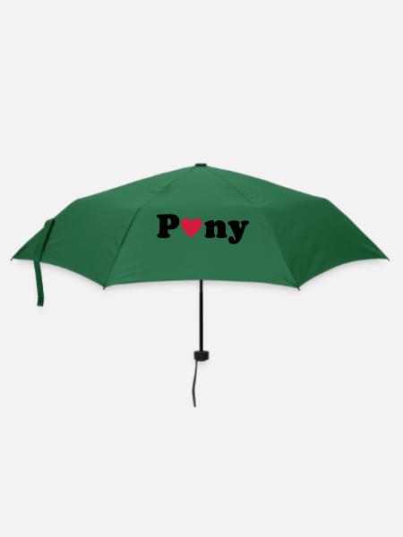 Pony - Regenschirm (klein) - Flaschengrün