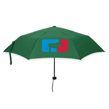 button sport logo cool esel pferd pony klein packe - Regenschirm (klein) - Flaschengrün - Vorne