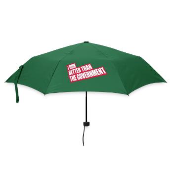 run better than government - Regenschirm (klein) - Flaschengrün - Vorne