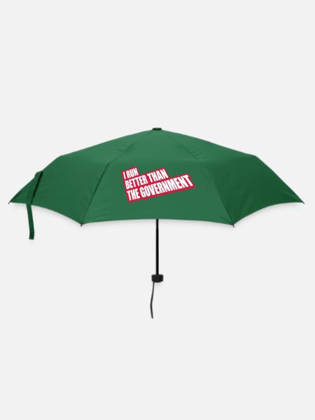run better than government - Regenschirm (klein) - Flaschengrün