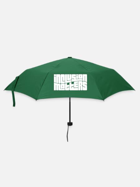 inclusion matters Logo Zitat - Regenschirm (klein) - Flaschengrün