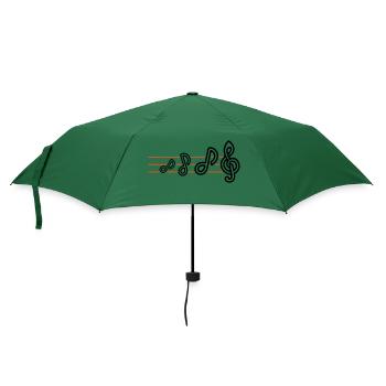 Musiknoten Musik - Regenschirm (klein) - Flaschengrün - Vorne