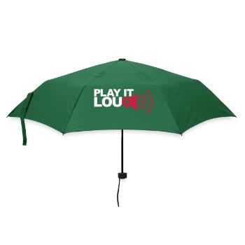 Play it Loud Lautsprecher Spruch Leben für Musik - Regenschirm (klein) - Flaschengrün - Vorne