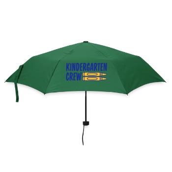 Kindergarten Crew Buntstift Team - Regenschirm (klein) - Flaschengrün - Vorne