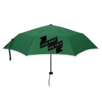 Live Fast Die - Regenschirm (klein) - Flaschengrün - Vorne