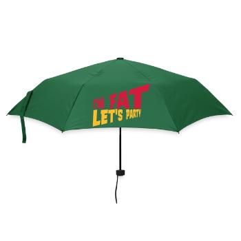 im fat lets party - Regenschirm (klein) - Flaschengrün - Vorne