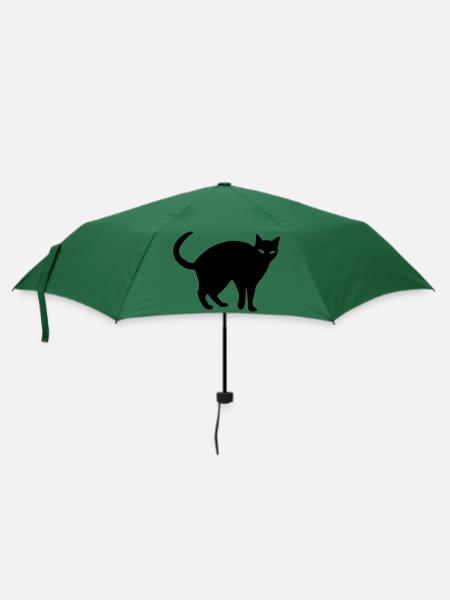 Verführerische Katze #2 - Regenschirm (klein) - Flaschengrün