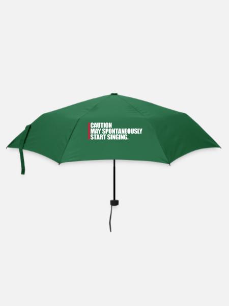 may spontaneously start singing - Regenschirm (klein) - Flaschengrün