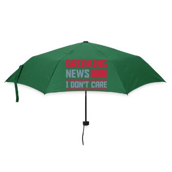 Breaking news don't care - Regenschirm (klein) - Flaschengrün - Vorne