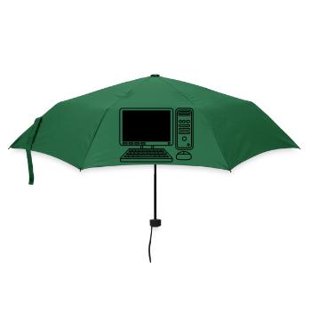 Bildschirm Tastatur Maus Computer - Regenschirm (klein) - Flaschengrün - Vorne