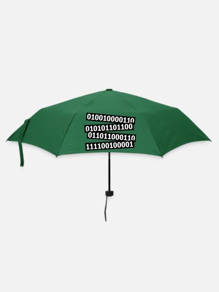 Binär Code Programm Sprache - Regenschirm (klein) - Flaschengrün
