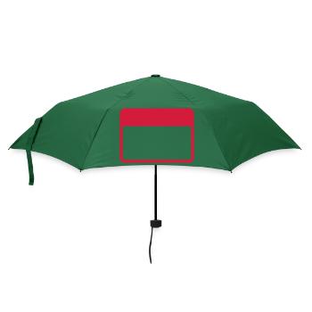 Namensschild Warnung Schild Vektor Achtungsschild - Regenschirm (klein) - Flaschengrün - Vorne