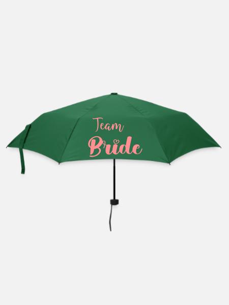 team bride - Regenschirm (klein) - Flaschengrün