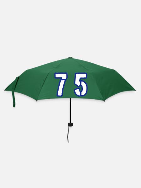 75 Zahl Symbol - Regenschirm (klein) - Flaschengrün