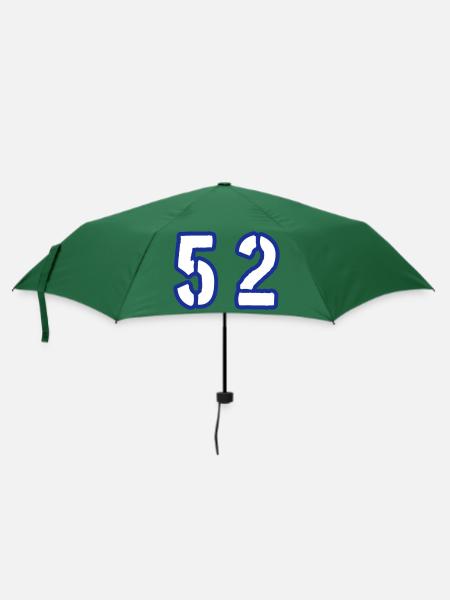 52 Zahl Symbol - Regenschirm (klein) - Flaschengrün