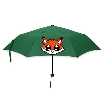 Fuchs Rotfuchs Wildes Tier Schlauer Wald Bewohner - Regenschirm (klein) - Flaschengrün - Vorne