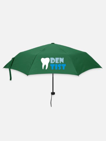 Dentist (Zahn) - Regenschirm (klein) - Flaschengrün