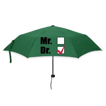 Doktortitel - Regenschirm (klein) - Flaschengrün - Vorne