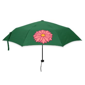 Hübsche bunte Blume Design - Regenschirm (klein) - Flaschengrün - Vorne