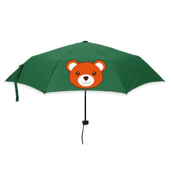 Teddybär - Regenschirm (klein) - Flaschengrün - Vorne