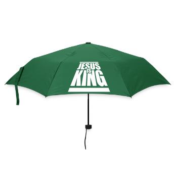 jesus is king Zitat - Regenschirm (klein) - Flaschengrün - Vorne