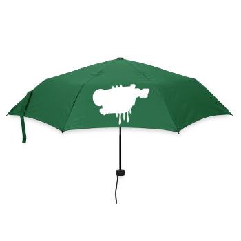 Grandpa Deluxe Bester Opa Großvater Liebe Opi Logo - Regenschirm (klein) - Flaschengrün - Vorne