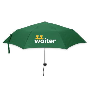 Waiter (Tablett mit zwei Weingläsern) - Regenschirm (klein) - Flaschengrün - Vorne
