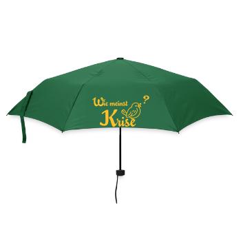 Wie meinst Krise, Spatzl? - gelb - Regenschirm (klein) - Flaschengrün - Vorne