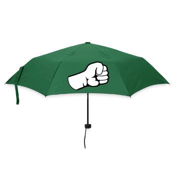 Geballte Faust Design - Regenschirm (klein) - Flaschengrün - Vorne