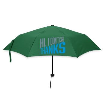 Hi I dont care - Regenschirm (klein) - Flaschengrün - Vorne