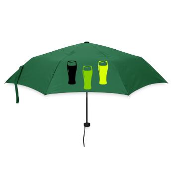 Bier Gläser - Regenschirm (klein) - Flaschengrün - Vorne