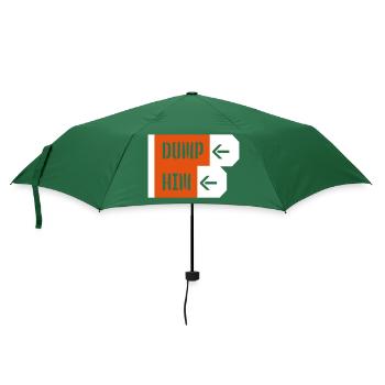 dump him Zitat Logo - Regenschirm (klein) - Flaschengrün - Vorne