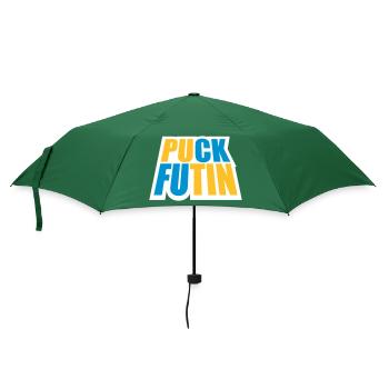 puck futin Logo Design - Regenschirm (klein) - Flaschengrün - Vorne