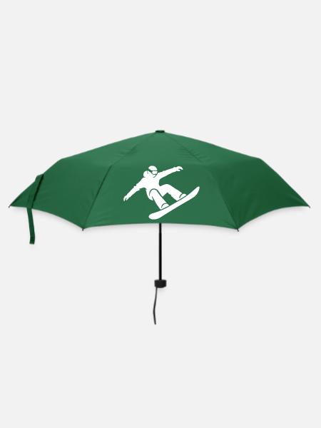 snowboarder - Regenschirm (klein) - Flaschengrün