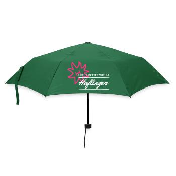 Haflinger - better life - Regenschirm (klein) - Flaschengrün - Vorne