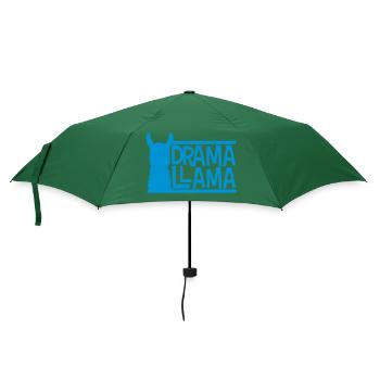 blau balken text logo drama llama party cool feier - Regenschirm (klein) - Flaschengrün - Vorne