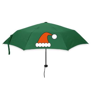 Weihnachtsmütze clipart Weihnachten Motiv - Regenschirm (klein) - Flaschengrün - Vorne