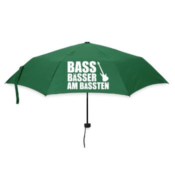 Bass Player Gift BASS BÄSSER AM BÄSSTEN Bassist - Regenschirm (klein) - Flaschengrün - Vorne