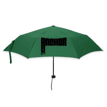 Text Anchor Crew - Regenschirm (klein) - Flaschengrün - Vorne