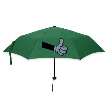 OK Comic Hand Daumen - Regenschirm (klein) - Flaschengrün - Vorne