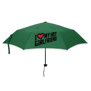I love my girlfriend - Regenschirm (klein) - Flaschengrün - Vorne