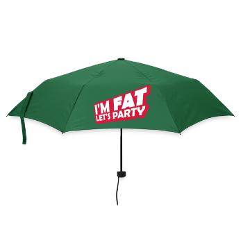 im fat lets party - Regenschirm (klein) - Flaschengrün - Vorne