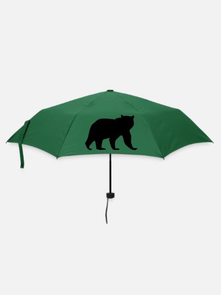 Bär - Regenschirm (klein) - Flaschengrün